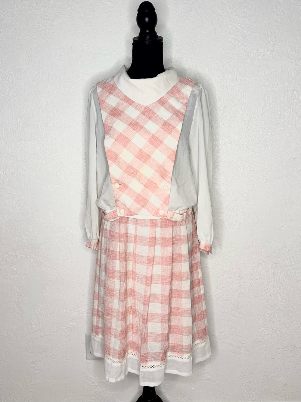 Vintage 1970s Chiu 2 piece gingham set